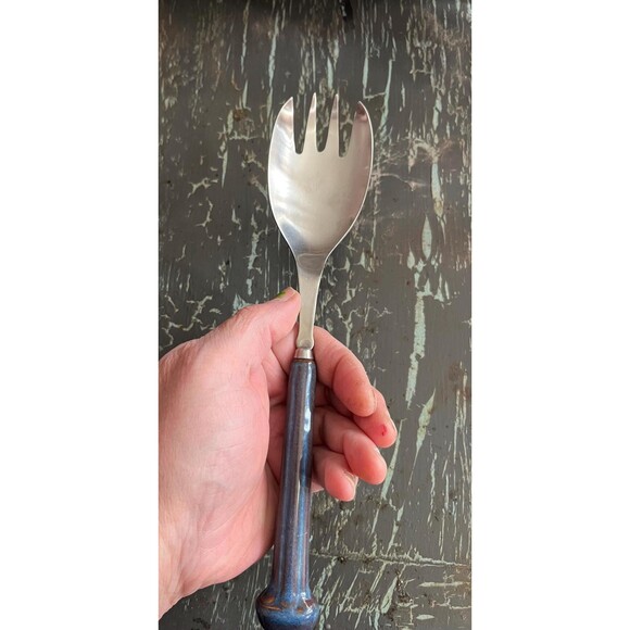 vintage Denby Langley serveware. Large serving spoon or serving fork - Picture 6 of 10